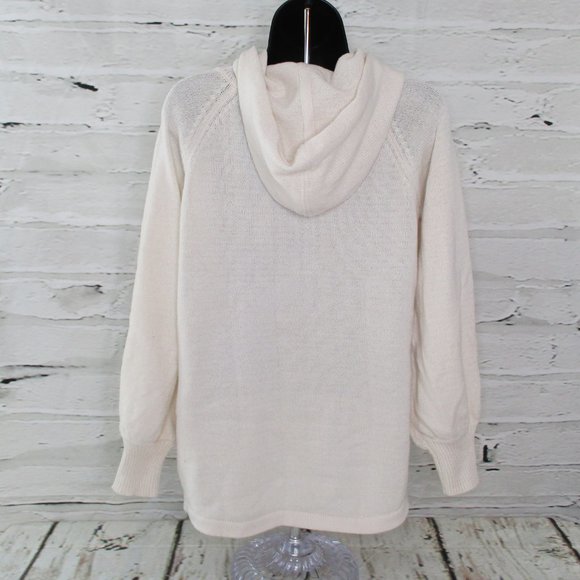 AnyBody Cozy Knit Pullover Hoodie Sweater - Picture 4 of 8